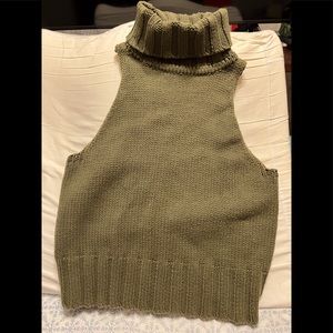 JLO Vintage Women’s Crop Sleeveless Turtleneck Sweater Size XL